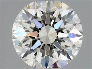 Picture of Natural Diamond 0.52 Carats, Round with Excellent Cut, K Color, VS2 Clarity and Certified by GIA