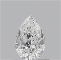 Natural Diamond 0.50 Carats, Pear with  Cut, D Color, VVS2 Clarity and Certified by GIA