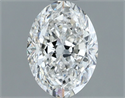 Natural Diamond 1.20 Carats, Oval with  Cut, G Color, VS2 Clarity and Certified by GIA