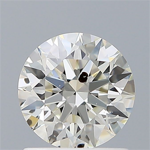 Picture of Natural Diamond 0.90 Carats, Round with Excellent Cut, K Color, I1 Clarity and Certified by GIA