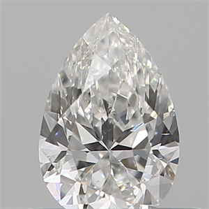 Picture of Natural Diamond 0.12 Carats, Pear with  Cut, E Color, SI2 Clarity and Certified by IGI