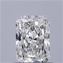 Natural Diamond 0.55 Carats, Radiant with  Cut, F Color, VVS2 Clarity and Certified by GIA