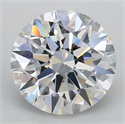 Lab Grown Diamond 1.04 Carats, Round with Ideal Cut, D Color, VVS2 Clarity and Certified by IGI