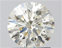 Natural Diamond 1.25 Carats, Round with Excellent Cut, K Color, VVS2 Clarity and Certified by IGI