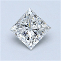 Natural Diamond 0.91 Carats, Princess with  Cut, F Color, SI1 Clarity and Certified by GIA