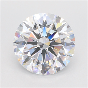 Picture of Lab Grown Diamond 6.07 Carats, Round with Ideal Cut, D Color, IF Clarity and Certified by IGI
