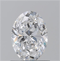 Natural Diamond 0.90 Carats, Oval with  Cut, D Color, VS2 Clarity and Certified by GIA