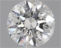 Natural Diamond 0.68 Carats, Round with Excellent Cut, D Color, VVS2 Clarity and Certified by GIA