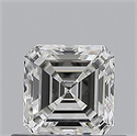 Natural Diamond 0.51 Carats, Asscher with  Cut, F Color, VVS2 Clarity and Certified by GIA