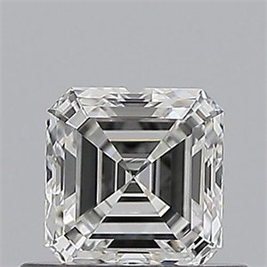 Picture of Natural Diamond 0.51 Carats, Asscher with  Cut, F Color, VVS2 Clarity and Certified by GIA