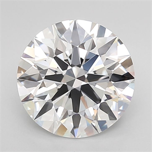 Picture of Lab Grown Diamond 2.94 Carats, Round with Excellent Cut, D Color, FL Clarity and Certified by GIA