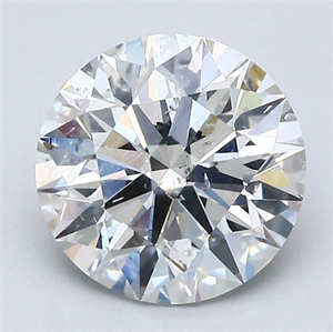 Picture of Natural Diamond 2.03 Carats, Round with Excellent Cut, I Color, SI2 Clarity and Certified by GIA