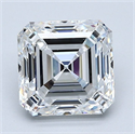 Diamante Natural 2.51 quilates, Asscher , Color E, claridad VS1 y certificado GIA