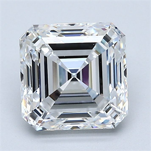 Picture of Natural Diamond 2.51 Carats, Asscher with  Cut, E Color, VS1 Clarity and Certified by GIA