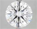 Lab Grown Diamond 5.59 Carats, Round with Ideal Cut, E Color, VVS2 Clarity and Certified by IGI