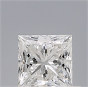Natural Diamond 0.62 Carats, Princess with  Cut, G Color, VS2 Clarity and Certified by GIA
