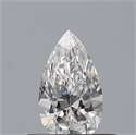 Diamante Natural 0.33 quilates, De pera , Color E, claridad VS2 y certificado GIA