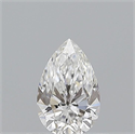 Natural Diamond 0.50 Carats, Pear with  Cut, E Color, VVS1 Clarity and Certified by GIA