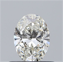 Natural Diamond 0.50 Carats, Oval with  Cut, H Color, IF Clarity and Certified by GIA
