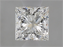 Natural Diamond 0.51 Carats, Princess with  Cut, F Color, VVS2 Clarity and Certified by IGI