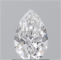 Natural Diamond 0.90 Carats, Pear with  Cut, D Color, SI1 Clarity and Certified by GIA