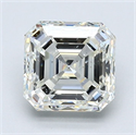 Natural Diamond 2.01 Carats, Asscher with  Cut, K Color, SI1 Clarity and Certified by GIA