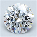 Natural Diamond 2.11 Carats, Round with Excellent Cut, D Color, VS2 Clarity and Certified by GIA