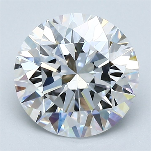 Picture of Natural Diamond 2.11 Carats, Round with Excellent Cut, D Color, VS2 Clarity and Certified by GIA