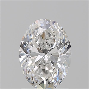 Foto Diamante Natural 1.20 quilates, Ovalado , Color F, claridad SI2 y certificado GIA de
