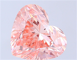 Picture of Lab Grown Diamond 7.01 Carats, Heart with  Cut, Fancy Intense Pink Color, VS1 Clarity and Certified by IGI