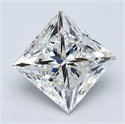 Natural Diamond 3.01 Carats, Princess with  Cut, G Color, VVS2 Clarity and Certified by GIA