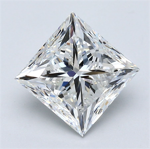 Picture of Natural Diamond 3.01 Carats, Princess with  Cut, G Color, VVS2 Clarity and Certified by GIA