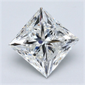 Natural Diamond 3.01 Carats, Princess with  Cut, G Color, VVS2 Clarity and Certified by GIA
