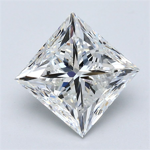 Picture of Natural Diamond 3.01 Carats, Princess with  Cut, G Color, VVS2 Clarity and Certified by GIA