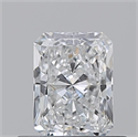 Natural Diamond 0.55 Carats, Radiant with  Cut, D Color, VVS2 Clarity and Certified by GIA