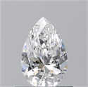 Natural Diamond 0.56 Carats, Pear with  Cut, D Color, VVS2 Clarity and Certified by GIA