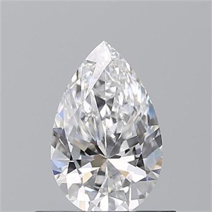 Picture of Natural Diamond 0.56 Carats, Pear with  Cut, D Color, VVS2 Clarity and Certified by GIA