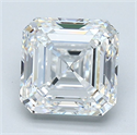 Natural Diamond 2.20 Carats, Asscher with  Cut, E Color, VVS1 Clarity and Certified by GIA