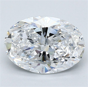 Picture of Natural Diamond 2.20 Carats, Oval with  Cut, D Color, VS2 Clarity and Certified by GIA