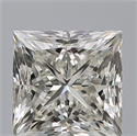 Natural Diamond 0.90 Carats, Princess with  Cut, J Color, VS1 Clarity and Certified by GIA