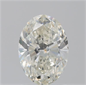 Natural Diamond 1.52 Carats, Oval with  Cut, J Color, VS2 Clarity and Certified by GIA