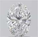 Natural Diamond 1.01 Carats, Oval with  Cut, D Color, SI2 Clarity and Certified by GIA