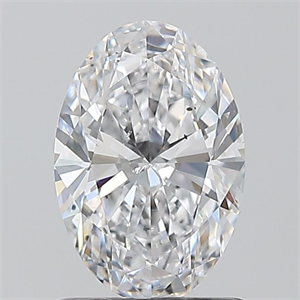 Picture of Natural Diamond 1.01 Carats, Oval with  Cut, D Color, SI2 Clarity and Certified by GIA