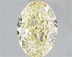Picture of Lab Grown Diamond 1.52 Carats, Oval with  Cut, Fancy Intense Yellow Color, VS1 Clarity and Certified by IGI