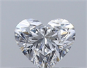 Natural Diamond 0.31 Carats, Heart with  Cut, D Color, VVS2 Clarity and Certified by GIA