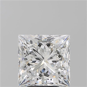Picture of Natural Diamond 4.01 Carats, Princess with  Cut, E Color, SI1 Clarity and Certified by GIA