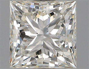 Picture of Natural Diamond 0.51 Carats, Princess with  Cut, I Color, SI1 Clarity and Certified by GIA