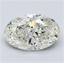 Diamante Natural 3.01 quilates, Ovalado , Color K, claridad SI2 y certificado GIA