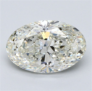 Foto Diamante Natural 3.01 quilates, Ovalado , Color K, claridad SI2 y certificado GIA de