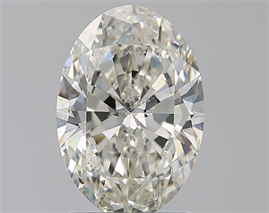 Picture of Natural Diamond 1.51 Carats, Oval with  Cut, J Color, SI2 Clarity and Certified by GIA